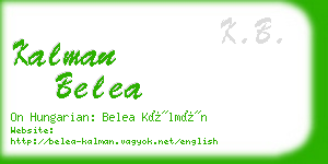 kalman belea business card